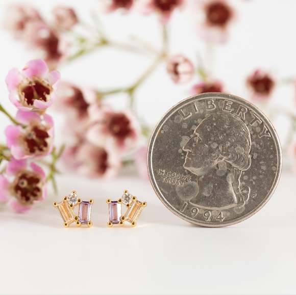 Anastasia Stud Earrings (S925) - Only 3 left! - Picture 4 of 4